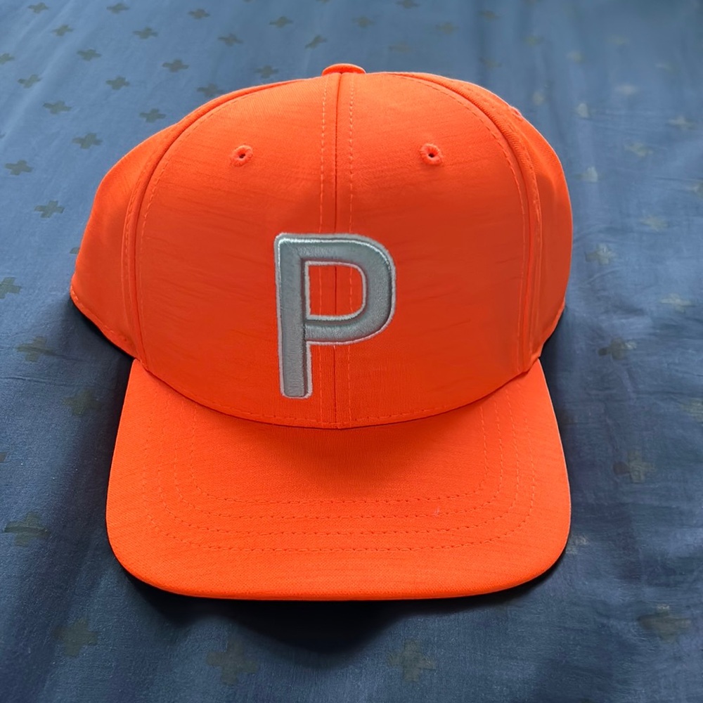 Puma 110 Flexfit Hat Color Orange Size Youth New with Tags